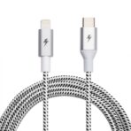 Black and White USB-C to Lightning Cable [10 ft / 3m length]